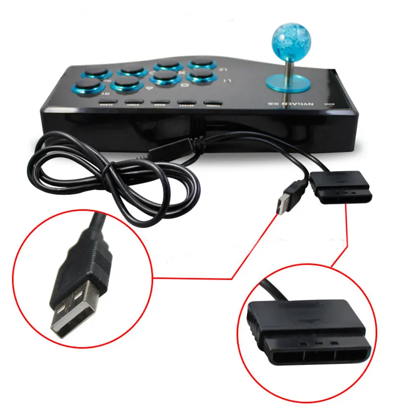 USB Arcade Fight Stick Street Fighting Joystick Gamepad controller for PS3 / PC / Android, USB PC Street Fighter Arcade Game