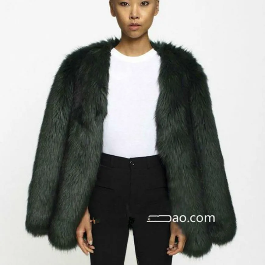 2023 inverno moda feminina fluffy casacos de pele do falso casacos de pele falsa casacos de inverno feminino casaco quente outerwear feminino