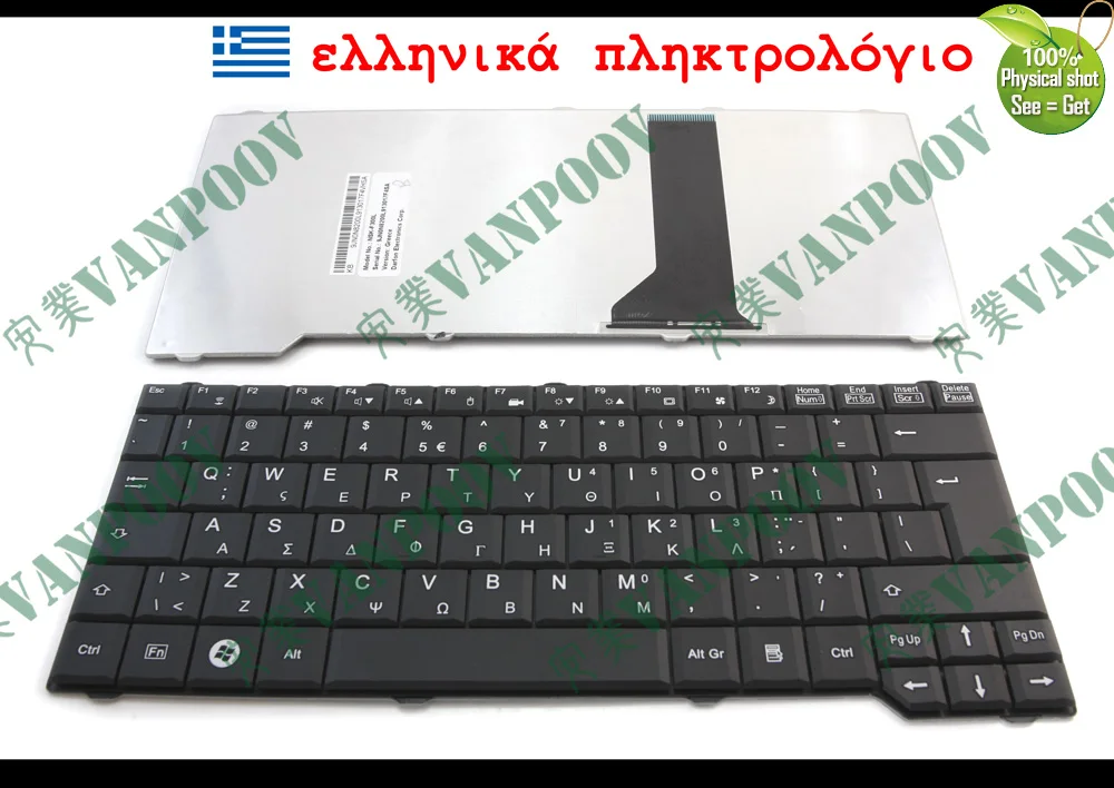 New Notebook Laptop Keyboard for Fujitsu Amilo Pa3515 Pa3553 Sa3650 Esprimo Mobile V6505 V6545 Black Greek Greece GK - NSK-F300L