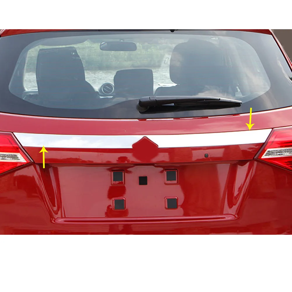 For Suzuki Vitara 2016 2017 2018 2019 2020 Body ABS Chrome Rear License Plate Door Bottom Tailgate Frame Plate Trim Lamp Trunk