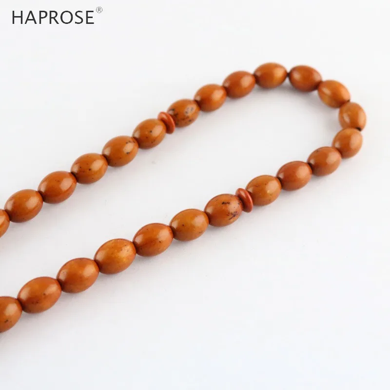 New Oval Bracelet Coffee Color Bead Ethnic Style Bracelet 33 Beads tasbih Muslim Allah Beads 10*12mm tasbin Men\'s Gift Wholesale