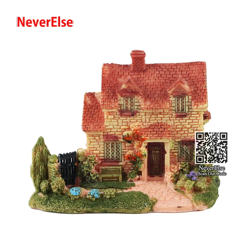 Aquarium Ornaments Country Village House Scenery Landscape Seascape Sea View Villa 6Kinds Resin Accessories Fish Tank Decoration