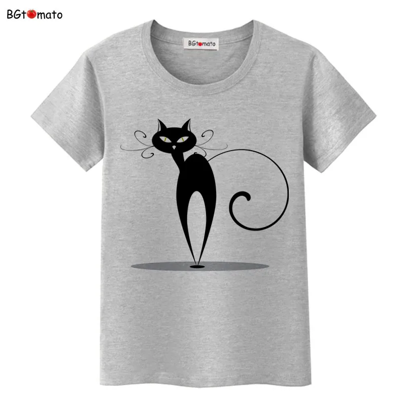 

Originality artwork elegant cat t shirt women new arrival fashion cool shirt Brand good quality comfortable shirt