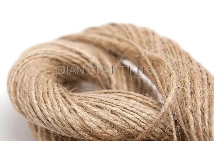 

200 meters - Linen yarn Hemp Cord natural color mix size (1mm-3mm) for gift wrap