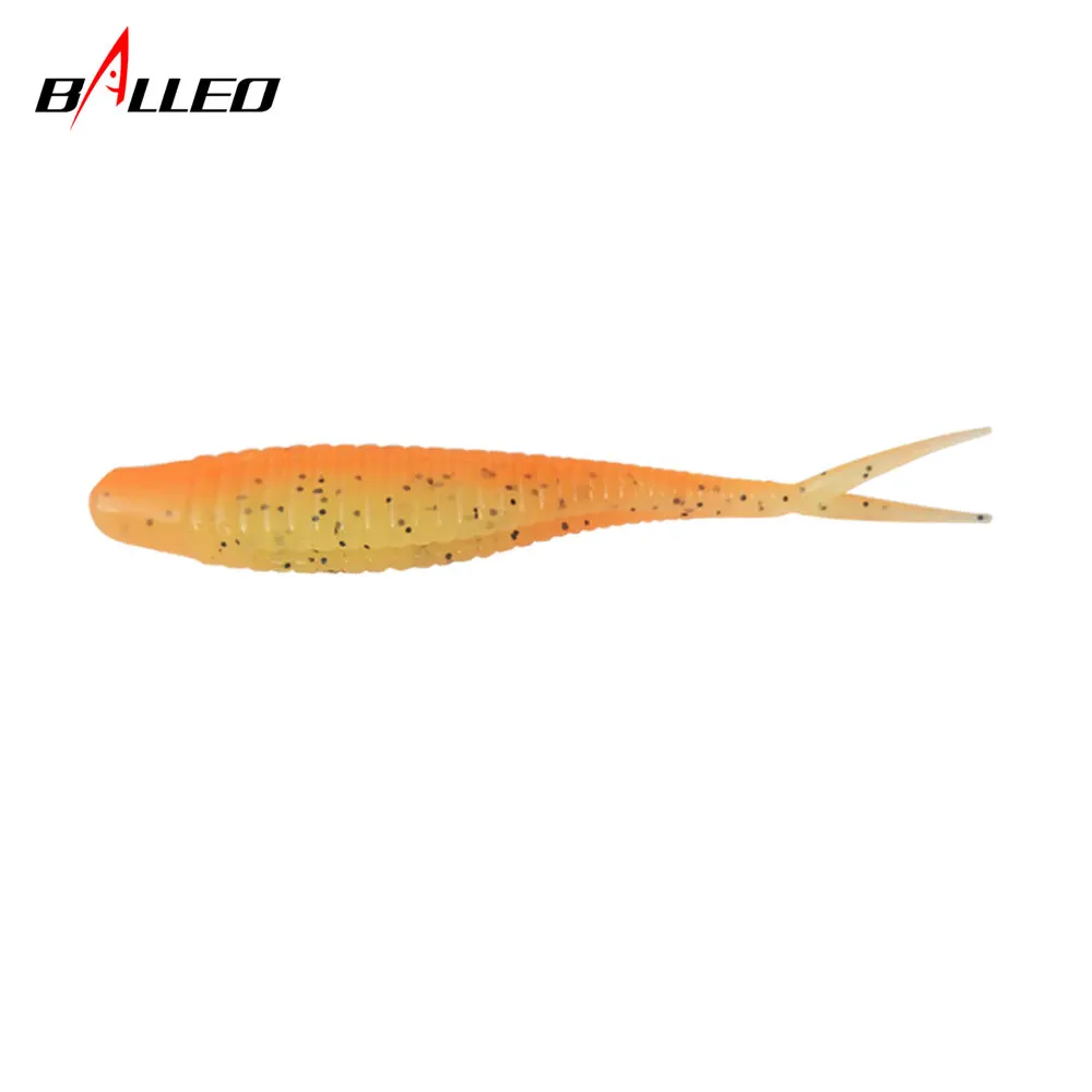 Balleo 10pcs/lot  Fork Tail jig soft lure 7cm/1.8g Fishing lure Shad Silicone bait Soft Plastic Bait Feeder For Pike fishing