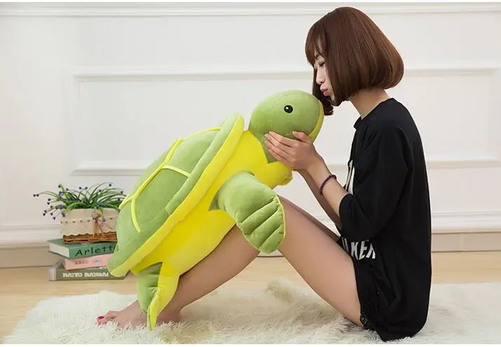 new style large 80cm cartoon turtle plush toy down cotton lovely tortoise soft doll sleeping pillow,birthday gift b2104