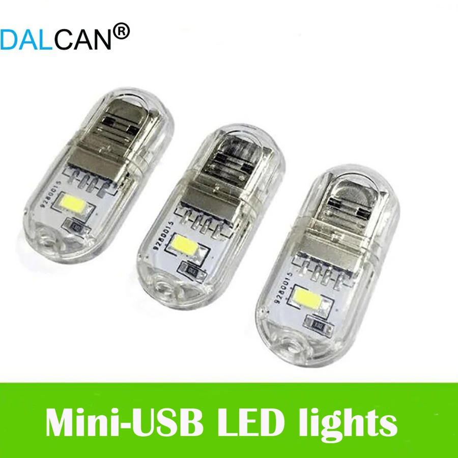 DALCAN LED Bulbs Tubes mini USB lamp Book lights Camping Bulb usb led Night light For PC Laptops for Notebook Reading