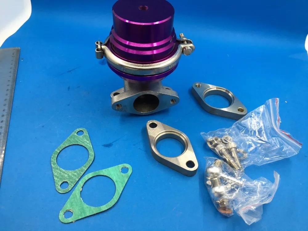 

sherryberg GT35MM/38MM TURBO CHARGER MANIFOLD V-BAND EXTERNAL PURPLE WASTEGATE+8 PSI SPRING