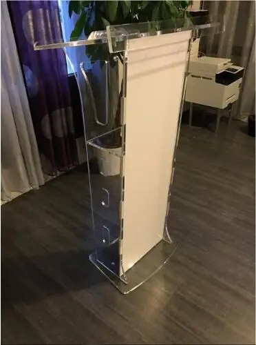 

Free Shipping modern acrylic Hot Sale Publipt High quality elegant acrylic podium Acrylic Pulpit Podium Acrylic Lectern Podium