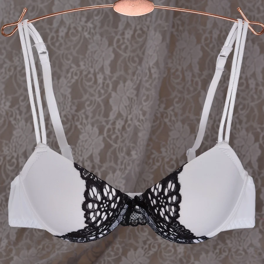 

Fashion underwear female thin cup bra lace bow comfortable breathable sexy bra full size