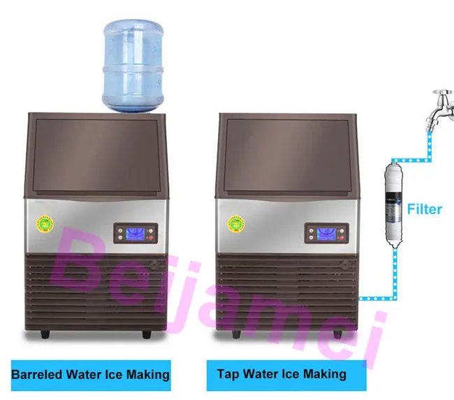 BEIJAMEI Commercial Ice Maker เครื่อง 96 กก./24 h ความจุสูง 220 V สแควร์ Ice Cube ทำฟองชา Catering