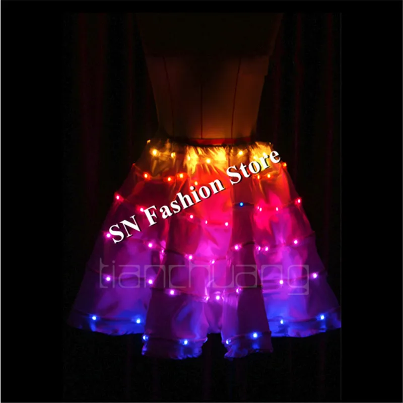 TC-72 Programmable led costumes ballroom dance women dress party singer stage wears luminous light catwalk clothe dj performance