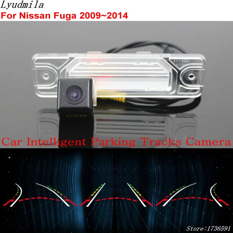 

Lyudmila Car Intelligent Parking Tracks Camera FOR Nissan Fuga 2009~2014 Car Back up Back up Reverse Rear View Camera