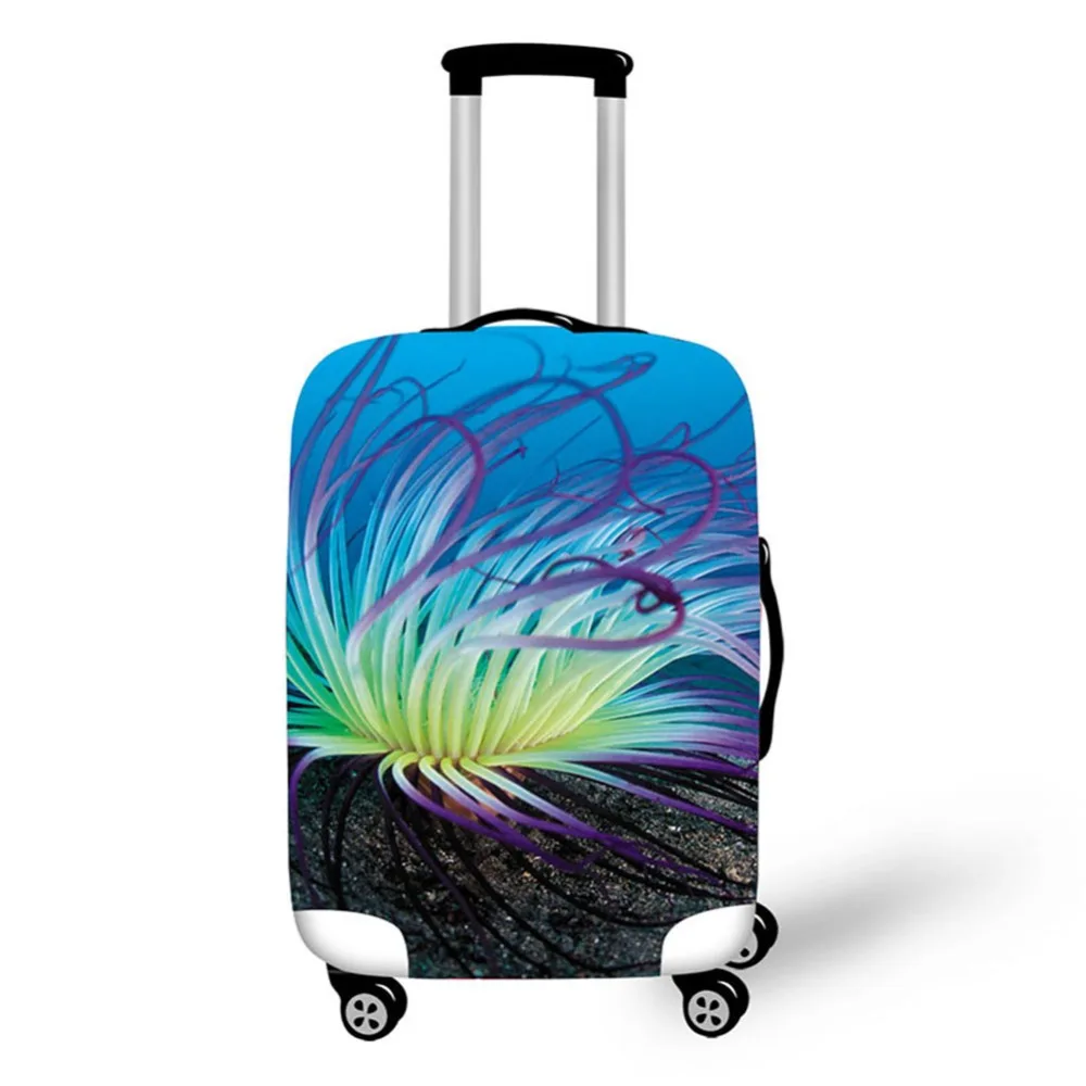 Sea Coral Print Travel Accessories Suitcase Protective Covers 18-32 Inch Elastic Luggage Dust Cover Case Stretchable