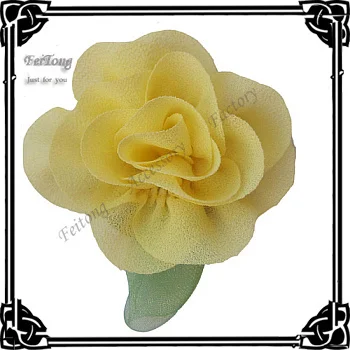 Free shipping!!36pcs/lot  DIY  6colors chiffon  fabric  flower could mix order