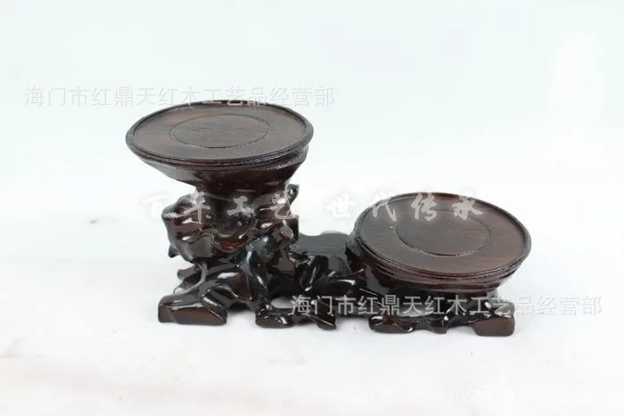 Daily purchase limit imitation mahogany mahogany base Teapot Base stone ornaments round base seat height