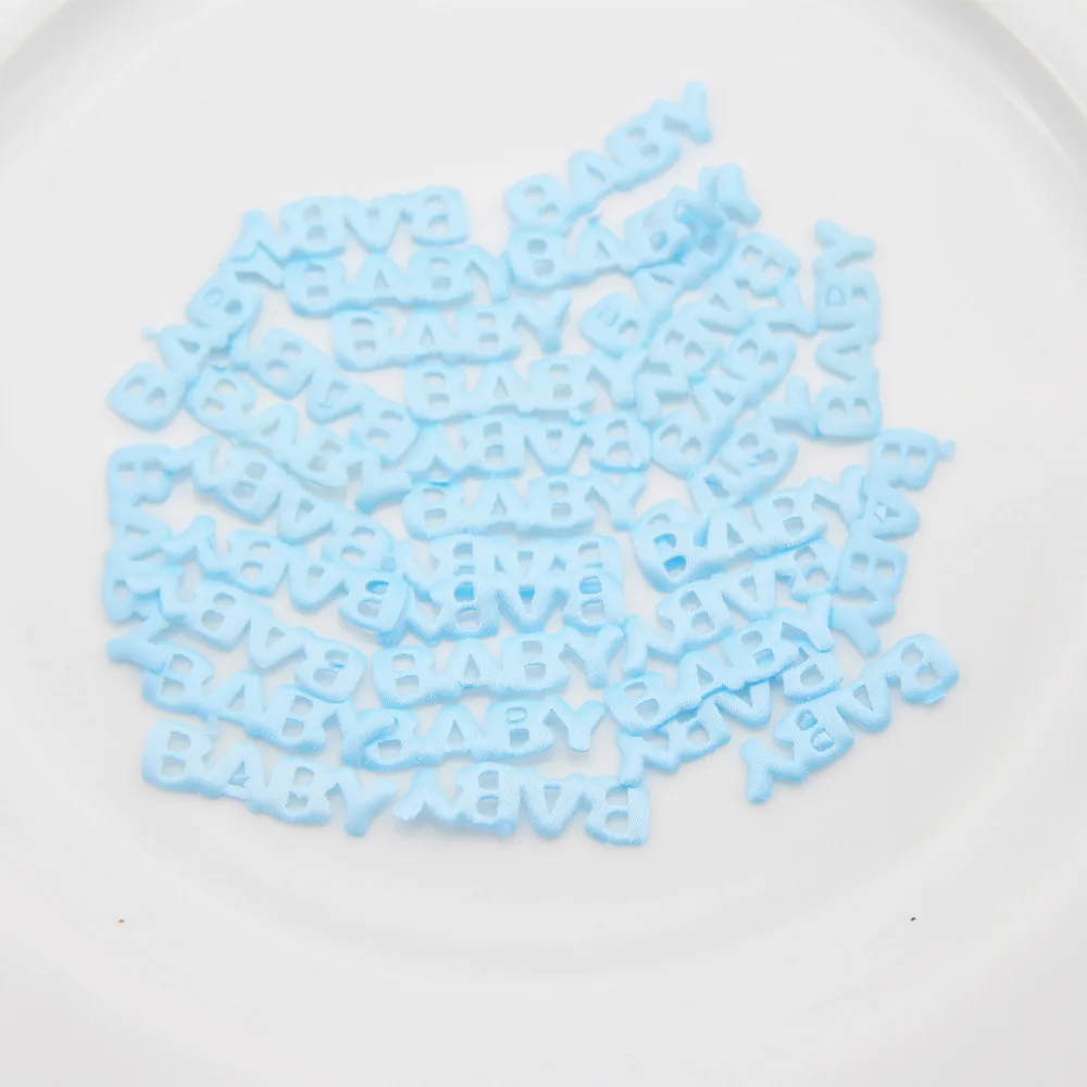 100Pcs Cute Baby Letter Shape Fabric Confetti Baby First Birthday Confetti Table Sprinkles Birthday Decoration Party Supplies