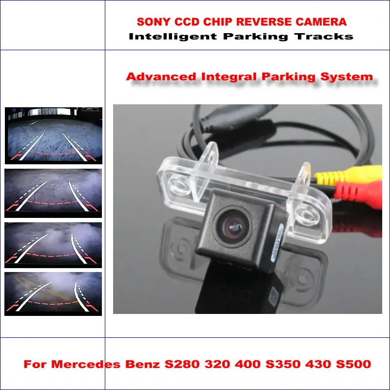 

For Mercedes Benz S280/S320/S400/S350/S430/S500/S600/S55/S63/S65 Car Backup Rear View Reverse Camera Intelligent Parking Tracks