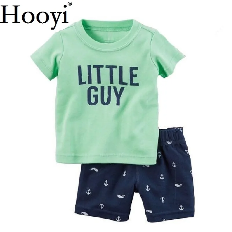 Blue Whale Baby Boy Clothes Suit Newborn Clothing Sets 6 9 12 18 24 Month T-Shirt Plaid Shorts Pant Outfits Summer Cotton Sets