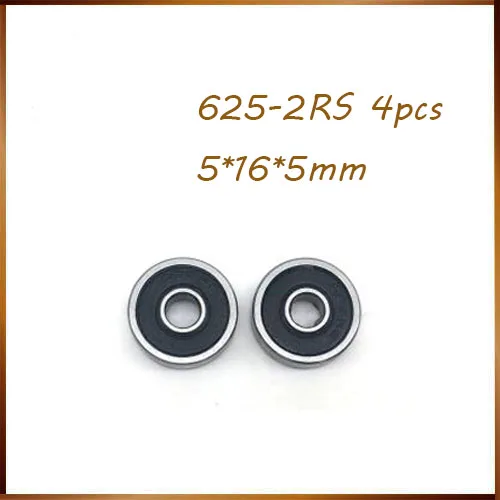 

Free shippiing 4pcs 625RS 625 625-2RS deep groove ball bearing 5x16x5mm miniature bearing 5*16*5mm 625 2rs