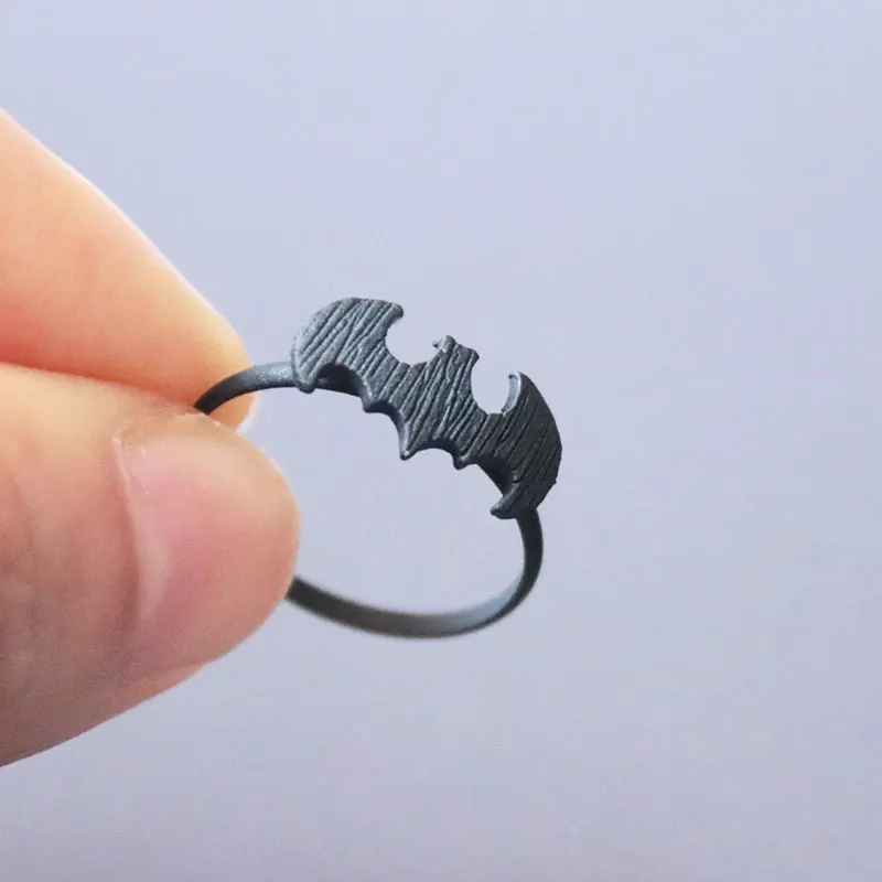 10pc/lot Matt Black Bat Ring Fashion Kuncle Rings Men Women Anillos Mujer