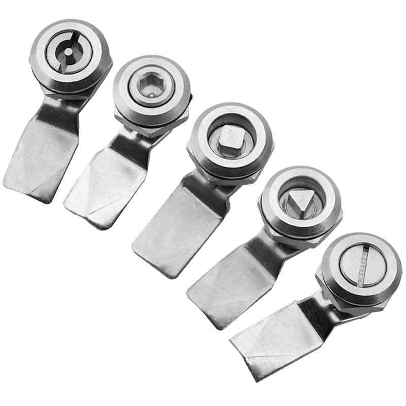 

1PCS Stainless Steel Metro/HSR/Train Door Lock Multifunction Electric Cabinet Lock Trash Bin Elevator Scalator Triangle Lock