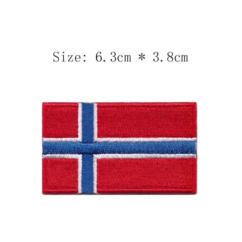 Norway embroidery flag patch Oslo city emblem shipping for Motorcycle Jacket coat Wholesale iron sew right  chest