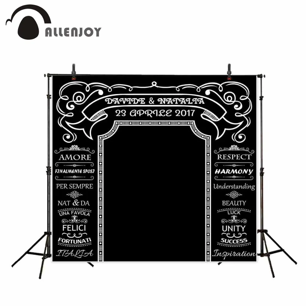 Allenjoy DIY Wedding Background Idea Chalk Archway backdrop amazing chalkboard Custom name date photocall Excluding bracket