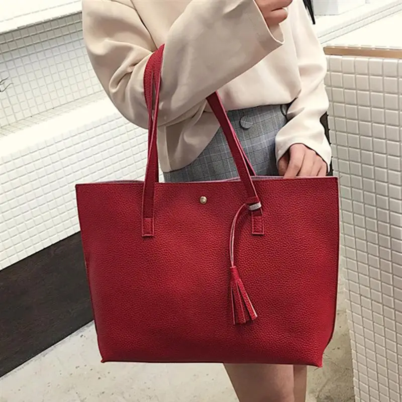 2019 New Fashion Women Shoulder Bag Tassel Soft Messenger Bags Ladies Handbag PU Casual Bag Female Fashion Bag