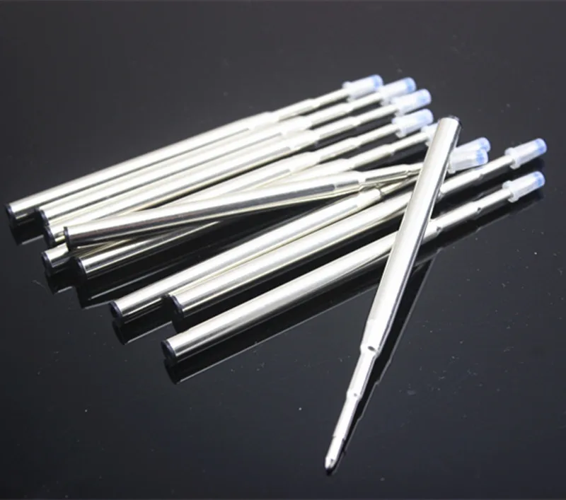 The international statistical Stainless steel rod General ball point pen Refill Black 10pcs