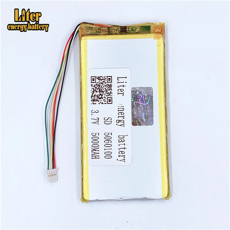 Batterie li-polymère, prise 1.0-5P 5060100, haute capacité, 3.7V, 5000mAh, pour tablette PC