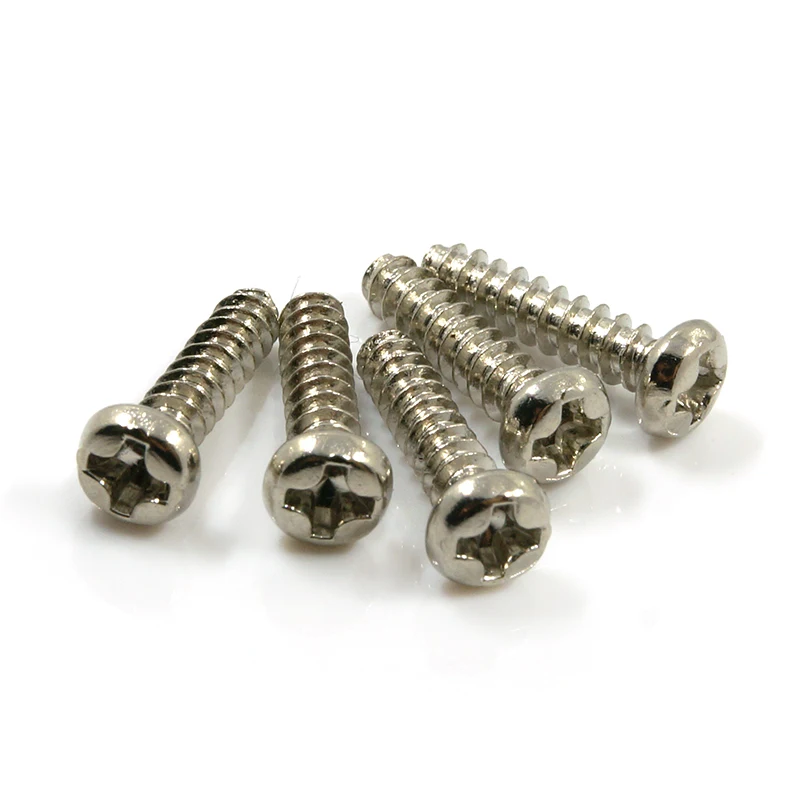 LUCHANG free shipping 1000pcs m1.4 m1.7 m2 m2.3 Nickel Cross Screw round head  cross flat tail self tapping screws