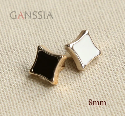 30pcs/lot 8mm Square Shirt Buttons Scrapbooking DIY Accessories Quality Buttons (ss-114)