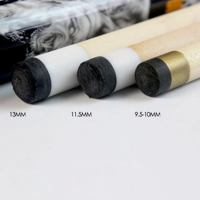 WOLFIGHTER High Quality Billiard Pool Cue Maple Billiard Cues Shaft 13mm 11.5mm 10mm Tips Black White Made In China