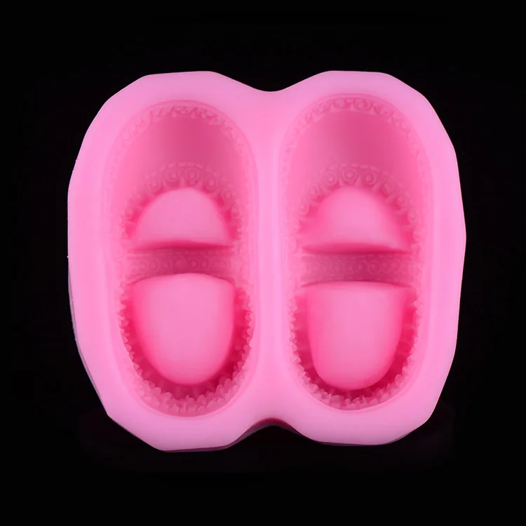 1PCS HOT Lovely Baby Shoes Silicone Cake Mold Mould Cutter Fondant Cake Decorating Tools   D289