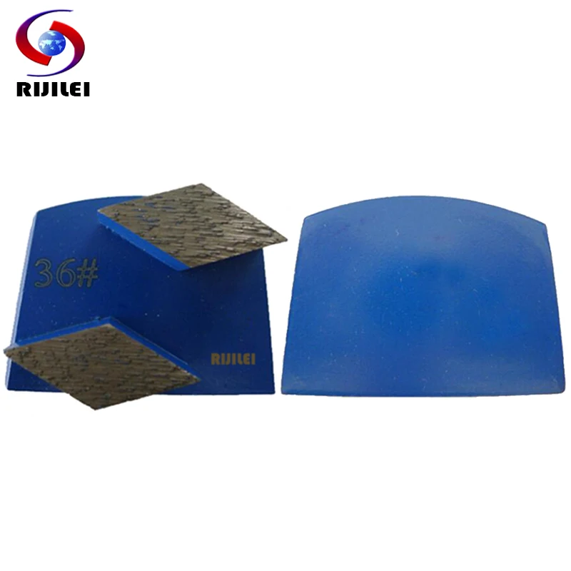 

RIJILEI 12PCS/lot Trapezoid Diamond grinding disk grinder Scraper strong magnetic grinding block plate for concrete floor B10B