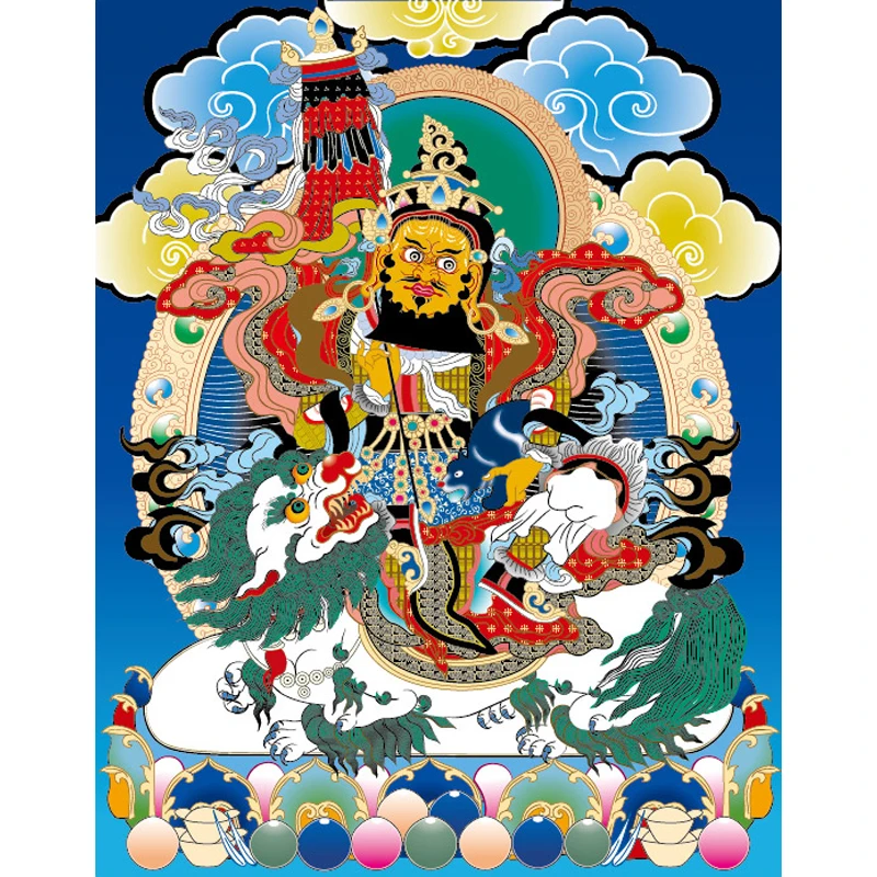 Tibetan Tibetan Tangka Xuanguan Living Room Decoration Painting Tangka Four Heavenly Kings Home Hanging Painting