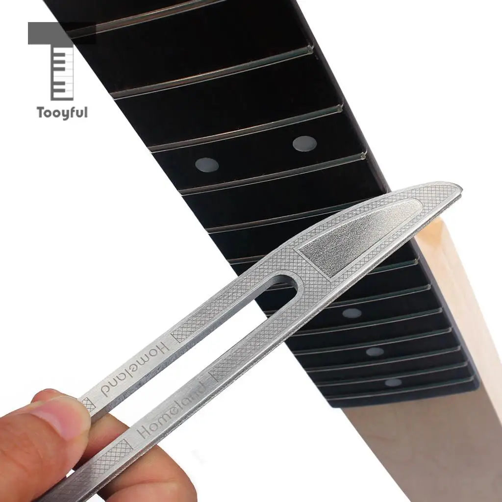 Tooyful Guitar Professional Luthier Tool Stainless Steel File for Guitar Frets with Diamond Abrasives for Bass Ukulele