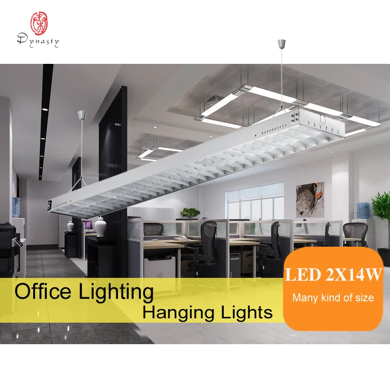 Aluminum Hanging Lights Contemporary Office Pendant Lights T5 Tube Reflector LED DIY Connection Fitness Club Restaurant Lighting