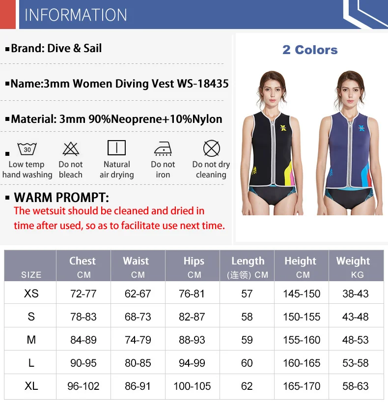 Gilet En Néoprène 3mm Sans Manches - Homme/Femme, Fermeture éclair Avant, Pour Sports Nautiques