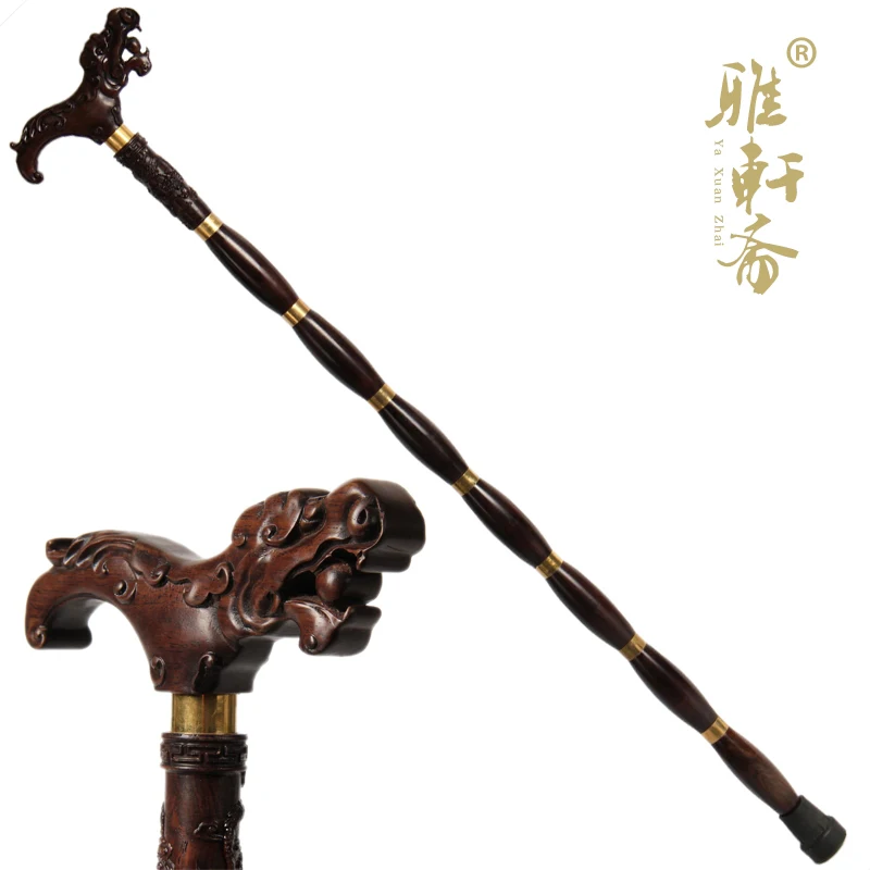 Rosewood rosewood ebony wood stick stick old wooden crutch crutches leading the elderly