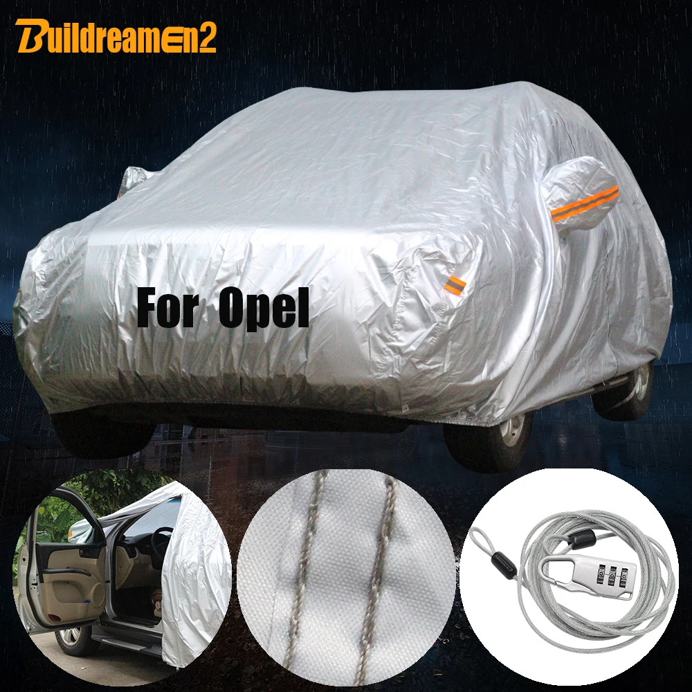 

Buildreamen2 Full Car Cover Waterproof Sun Snow Rain Dust Resistant Cover For Opel Tigra Corsa Karl Astra GTC Signum Vectra