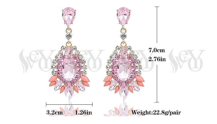 VEYO Crystal Drop Earrings For Women Trendy Luxury Earrings Hot Sale High Quality pendientes Brincos