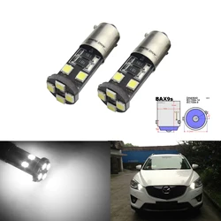 ANGRONG 2x BAX9S H6W 433 434 Bulbs 5W LED Side Light Driving Lamps DRL Canbus No Error Lamp