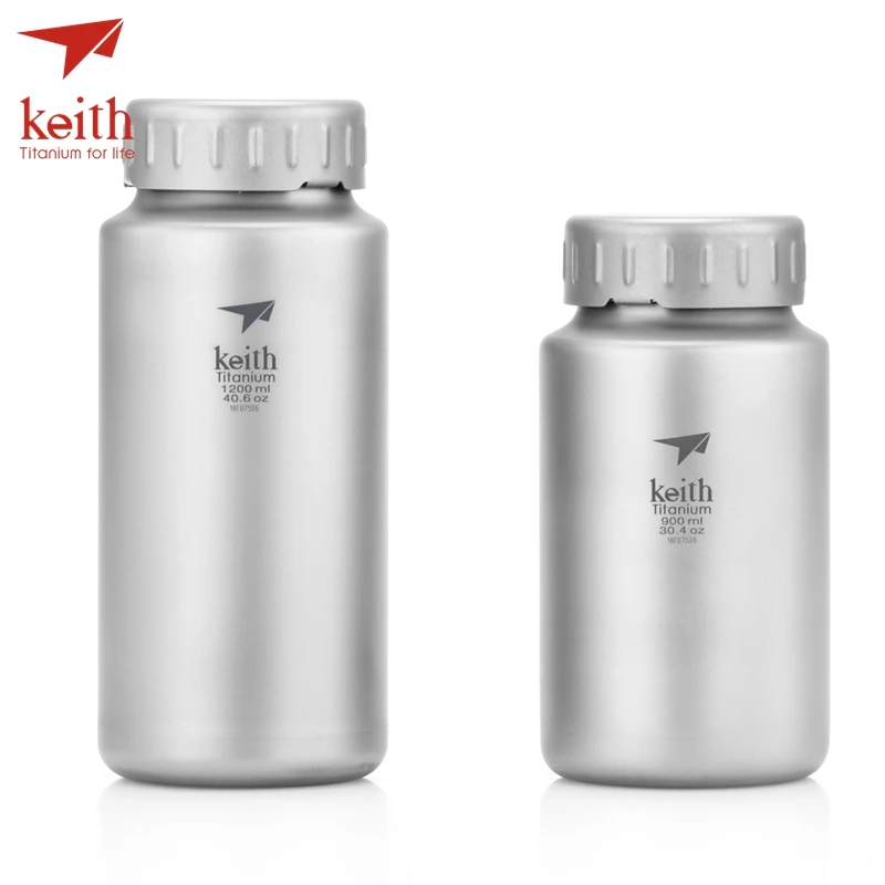 Imagem -04 - Keith Titanium Garrafa de Grande Capacidade Não-threaded Chaleira com Bolsa de Chaleira 900ml 1200ml