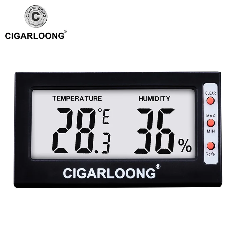 Cigar-Cigar Digital Hygrometer for Humidor Cabinet, Household Indoor Mini Room Temperature Meter, CJ-0101