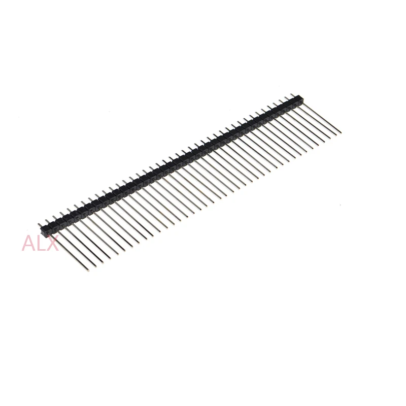 5PCS 25MM LONG 1X40 PIN Single Row MALE 2.54MM PITCH PIN Header connector Strip 1X40pin 1*40 40P 40PIN black FOR PCB BOARD