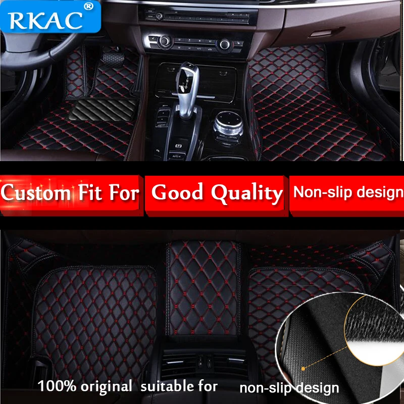 RKAC Custom car floor mat for BMW Toyota peugeot Mitsubishi Mazda HONDA Hyundai nissan Skoda Subaru car-styling auto sticke