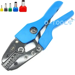 Ratchet crimping tools for twin copper wire tube connector AN-26TW double insulated cord end bootlace ferrule crimping pliers