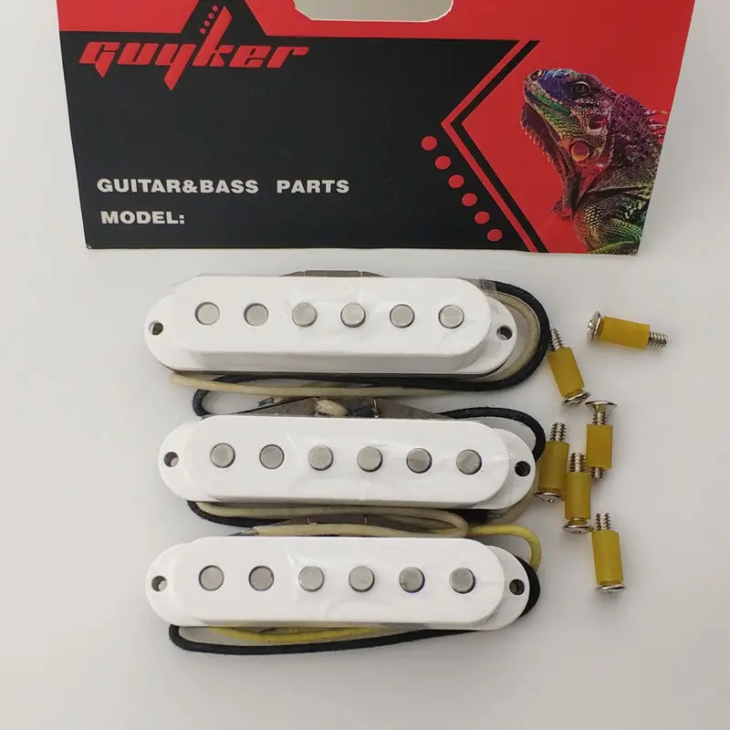 Vintage single plus Electric guitar pickups three single white aluminum nickel cobalt single coil pickups